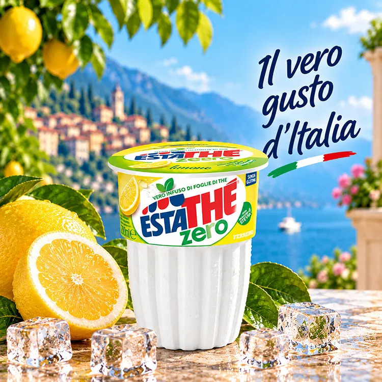 Estathé Limone ZERO Bicchierini IJsthee Citroen - 24 x 20cl - Afbeelding 2