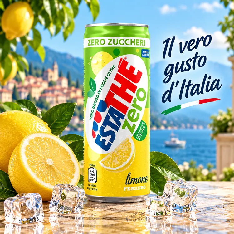 Estathé Limone ZERO IJsthee Citroen – Suikervrij - 33cl - Afbeelding 2